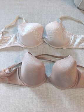 Victoria's Secret Light Nude & Blush Lace and T-Shirt Bras - 34DD